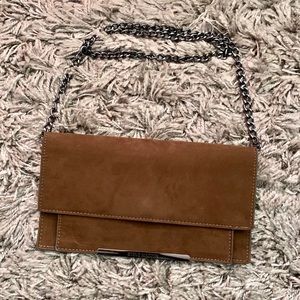 Steve Madden Suede Envelope Clutch Shoulder Bag